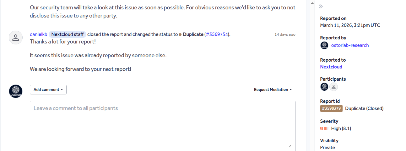 Hackone Report Submission for IMAP Command Injection
